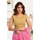 Women's Faux Linen Floral Print Ready to wear Saree With Unstitched Blouse 5.5Mtr (Pink)