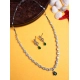 Women's Brass Silver Plated Necklace set (Green) Women's Brass Silver Plated Necklace set (Green)