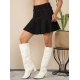 Women's Denim Washed Buttoned Skirt (Black) Women's Denim Washed Buttoned Skirt (Black)