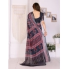 Women's Linen Cotton Printed Saree With Unstitched Blouse 5.5Mtr (Black) Women's Linen Cotton Printed Saree With Unstitched Blouse 5.5Mtr (Black)