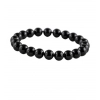 Natural Crystal 8mm Black Tourmaline Bracelet (Black)