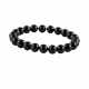Natural Crystal 8mm Black Tourmaline Bracelet (Black)