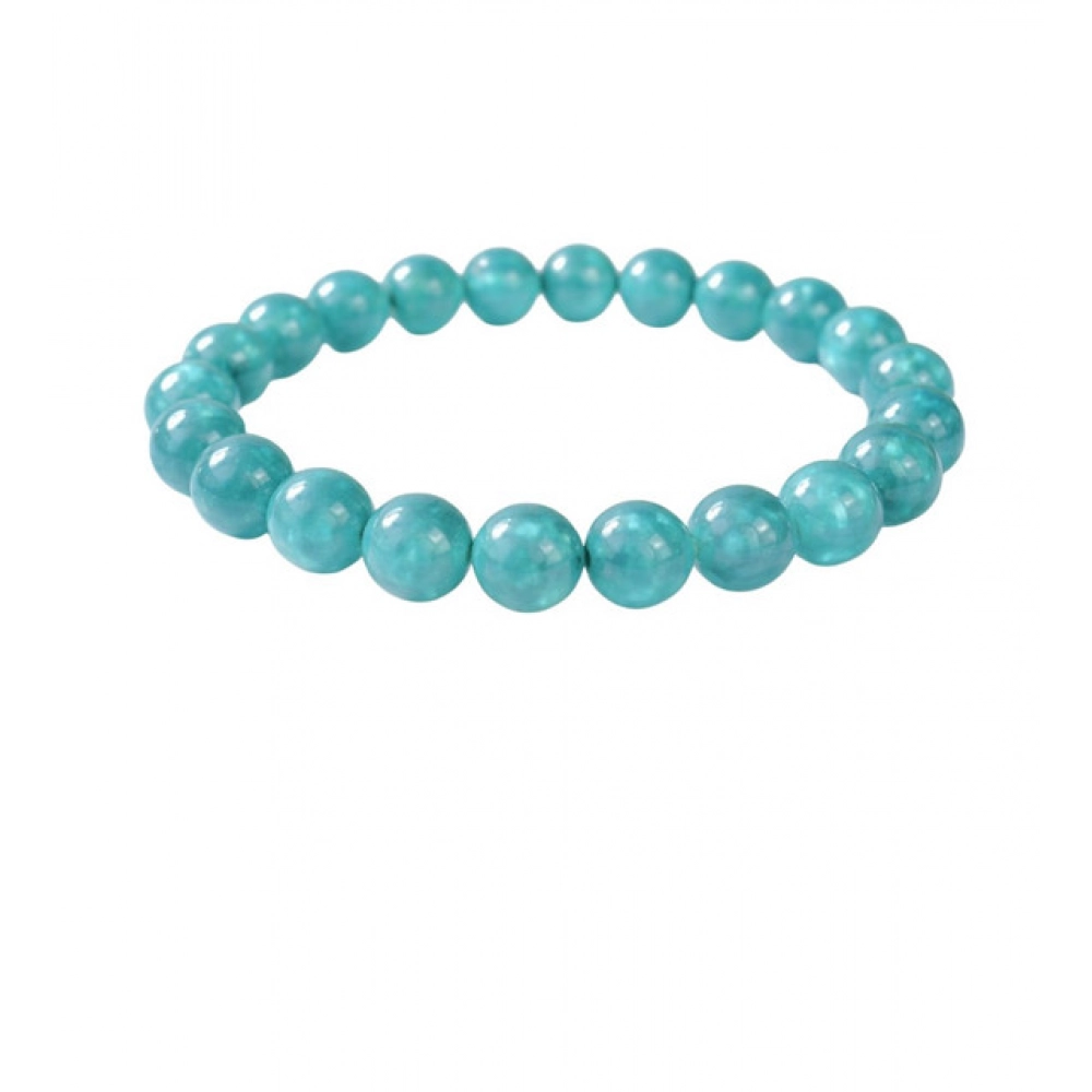 Natural Crystal 8mm Amazonite Bracelet (Teal Green)