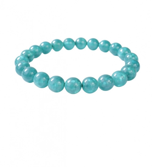 Natural Crystal 8mm Amazonite Bracelet (Teal Green)
