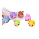 Pack Of 5 Rubber-PVC Animal Faces Squishy Squeeze Stress Balls (Multicolor)