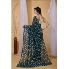Women's Georgette Printed Saree With Unstitched Blouse 5.5Mtr (Green) Women's Georgette Printed Saree With Unstitched Blouse 5.5Mtr (Green)