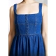 Women's Casual Denim Sleeveless Dress (Blue)