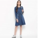 Women's Denim Washed Regular Sleeves Dress (Blue) Women's Denim Washed Regular Sleeves Dress (Blue)