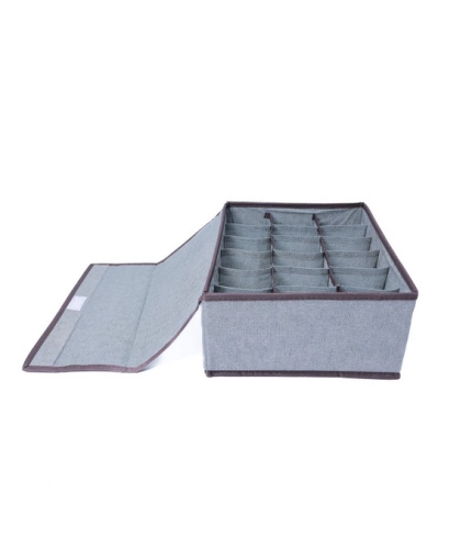 Polypropylene 3 Divider Storage Box (Multicolor)