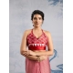 Women's Satin Crepe Printed Saree With Unstitched Blouse 5.5Mtr (Red)