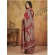 Women's Silk Blend Printed Saree With Unstitched Blouse 5.5Mtr (Maroon) Women's Silk Blend Printed Saree With Unstitched Blouse 5.5Mtr (Maroon)