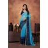 Women's Chiffon Embroidred Saree With Unstitched Blouse 5.5Mtr (Light Blue) Women's Chiffon Embroidred Saree With Unstitched Blouse 5.5Mtr (Light Blue)