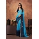Women's Chiffon Embroidred Saree With Unstitched Blouse 5.5Mtr (Light Blue) Women's Chiffon Embroidred Saree With Unstitched Blouse 5.5Mtr (Light Blue)