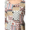 Women's Casual Crepe 3-4th Sleeves Cord Set (White)