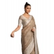 Women's Linen Printed Saree With Unstitched Blouse 5.5Mtr (Beige) Women's Linen Printed Saree With Unstitched Blouse 5.5Mtr (Beige)