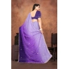 Women's Chiffon Embroidred Saree With Unstitched Blouse 5.5Mtr (Purple) Women's Chiffon Embroidred Saree With Unstitched Blouse 5.5Mtr (Purple)
