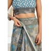 Women's Faux Linen Abstract Print Ready to wear Saree With Unstitched Blouse 5.5Mtr (Grey) Women's Faux Linen Abstract Print Ready to wear Saree With Unstitched Blouse 5.5Mtr (Grey)