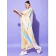 Women's Satin Colour Blocking Kaftan Dress (Multicolor)