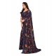 Women's Georgette Printed Saree With Unstitched Blouse 5.5Mtr (Blue) Women's Georgette Printed Saree With Unstitched Blouse 5.5Mtr (Blue)