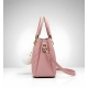 Women's PU Leather Solid Shoulder Zipper Handbag (Pink)