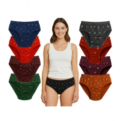 Pack of_9 Women's Cotton Printed Hipster Panty (Multicolor)