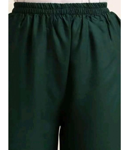 Women's Casual Rayon Solid Ankle Length Palazzo (Green, Free Size)