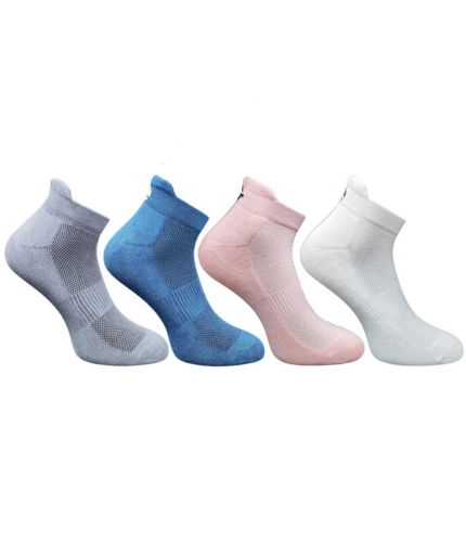 4_Pair Set Unisex Casual Cotton Printed Ankle Length Socks (Multicolor)