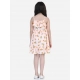 Girl's Rayon Printed Sleeveless Dress (Orange) Girl's Rayon Printed Sleeveless Dress (Orange)