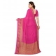 Women's Georgette Printed Saree With Unstitched Blouse 5.5Mtr (Pink)
