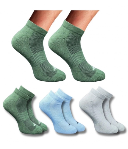 3_Pair Set Unisex Casual Cotton Printed Low Cut Socks (Multicolor)