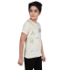 Boy's Cotton Grapic Printed Round Neck T-Shirt (Beige ) Boy's Cotton Grapic Printed Round Neck T-Shirt (Beige )