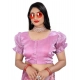 Women's Jimmy Solid Designer Neck Elastic Sleeve Readymade Blouse (Light Pink 38 , Alterable up to 42)-PID65830 Women's Jimmy Solid Designer Neck Elastic Sleeve Readymade Blouse (Light Pink 38 , Alterable up to 42)-PID65830