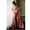 Women's Litchi silk Printed Saree With Unstitched Blouse (Light Pink) Women's Litchi silk Printed Saree With Unstitched Blouse (Light Pink)