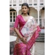 Women's Faux_Tussar Floral Jal With Patola Print Saree With Unstitched Blouse 5.5Mtr (Pink) Women's Faux_Tussar Floral Jal With Patola Print Saree With Unstitched Blouse 5.5Mtr (Pink)