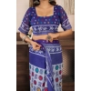 Women's Faux Linen Geometric Print Ready to wear Saree With Unstitched Blouse 5.5Mtr (Blue) Women's Faux Linen Geometric Print Ready to wear Saree With Unstitched Blouse 5.5Mtr (Blue)