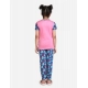 Girl's Cotton Hosiery Printed Night Suit Set (Pink-Blue) Girl's Cotton Hosiery Printed Night Suit Set (Pink-Blue)
