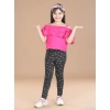 Girl's Cotton Lycra Floral Elasticated Jeggings (Multicolor) Girl's Cotton Lycra Floral Elasticated Jeggings (Multicolor)