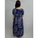 Women's Casual Crepe Half Sleeves Dress (Blue)