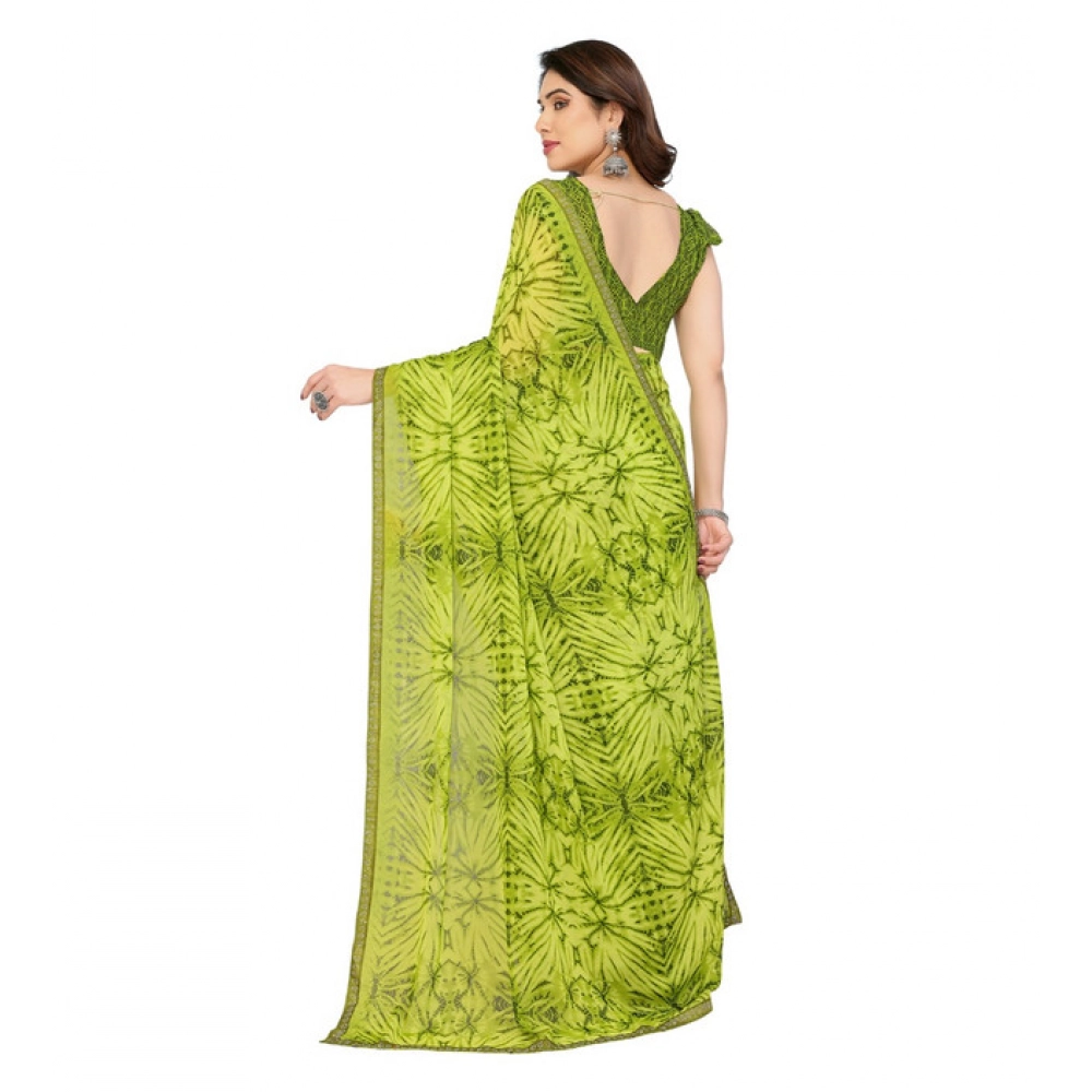 Women's Georgette Printed Saree With Unstitched Blouse 5.5Mtr (Mehendi Green) Women's Georgette Printed Saree With Unstitched Blouse 5.5Mtr (Mehendi Green)