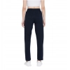 Women's Cotton Solid Elasticated Track Pants (Navy)