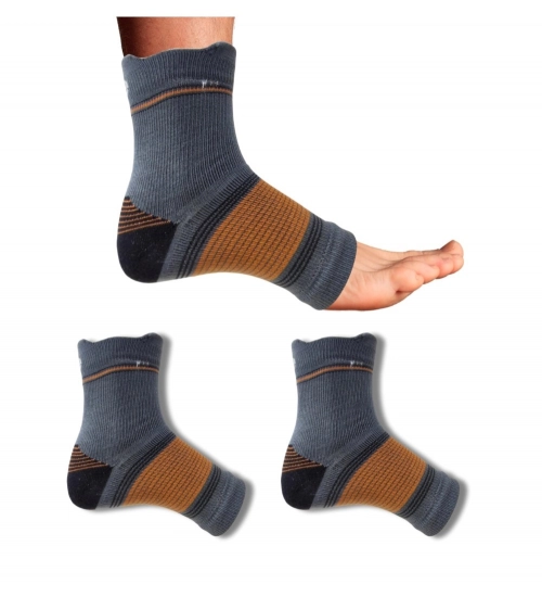 3_Pair Set Unisex Casual Cotton Printed Ankle Length Support Socks (Multicolor)