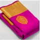 Women's Soft Lichi Silk Printed Saree With Unstitched Blouse 5.5Mtr (Pink)