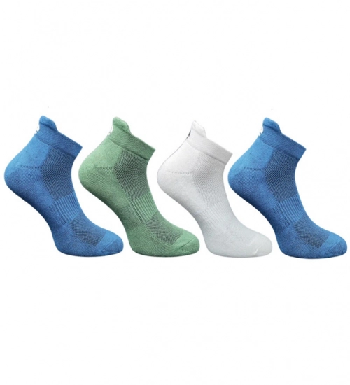 4_Pair Set Unisex Casual Cotton Printed Ankle Length Socks (Multicolor)