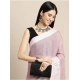 Women's Linen Printed Saree With Unstitched Blouse 5.5Mtr (Purple) Women's Linen Printed Saree With Unstitched Blouse 5.5Mtr (Purple)