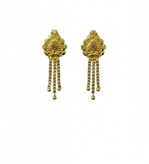Women's Pack of_2 Brass Gold-Plated Earrings (Gold)