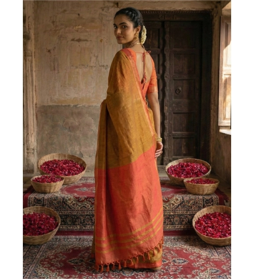 Women's Cotton Printed Saree With Unstitched Blouse 5.5Mtr (Mustrad) Women's Cotton Printed Saree With Unstitched Blouse 5.5Mtr (Mustrad)
