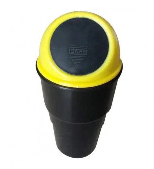 Pack of 3_Mini Car Trash Bin – Portable Vehicle Garbage Containers (Color: Black)