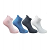 4_Pair Set Unisex Casual Cotton Printed Ankle Length Socks (Multicolor)
