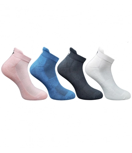 4_Pair Set Unisex Casual Cotton Printed Ankle Length Socks (Multicolor)