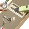 Stainless Steel-Plastic Solid Kitchen Knife Cleaner Brush (Green)